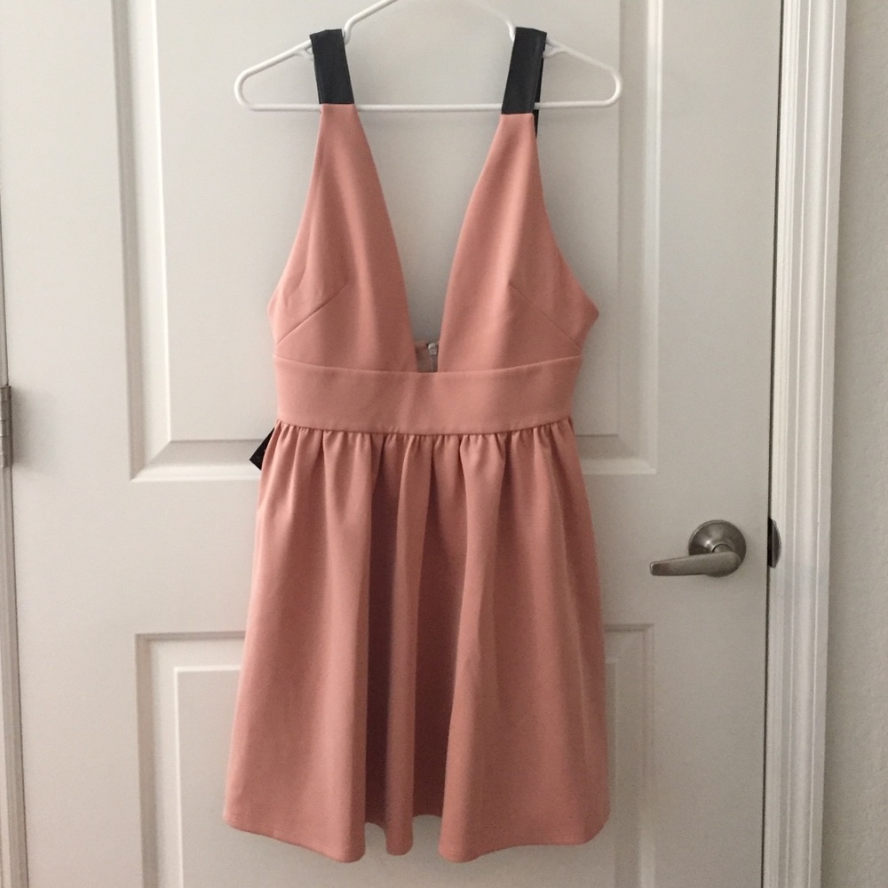 Nastygal Plunge neck baby doll dress
